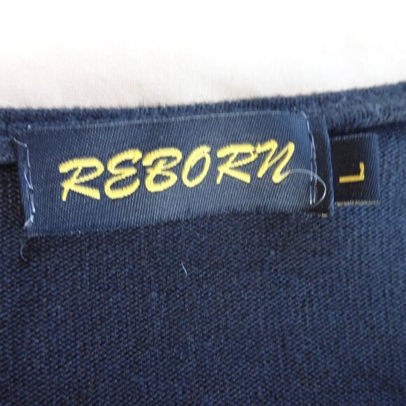 Reborn maxi dress size L, black bodice, grey& cream geometric print on skirt VGC - Picture 3 of 15